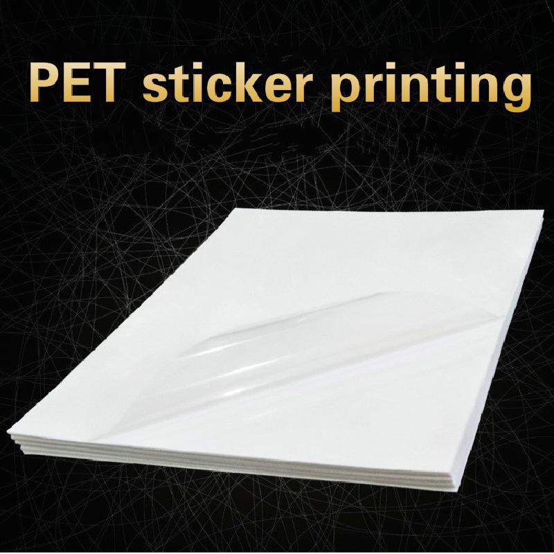 A4 투명 자체 접착 비닐 필름 라벨 애완 동물 스티커 인쇄 방수 스티커, 21x29, 7cm, 50 매